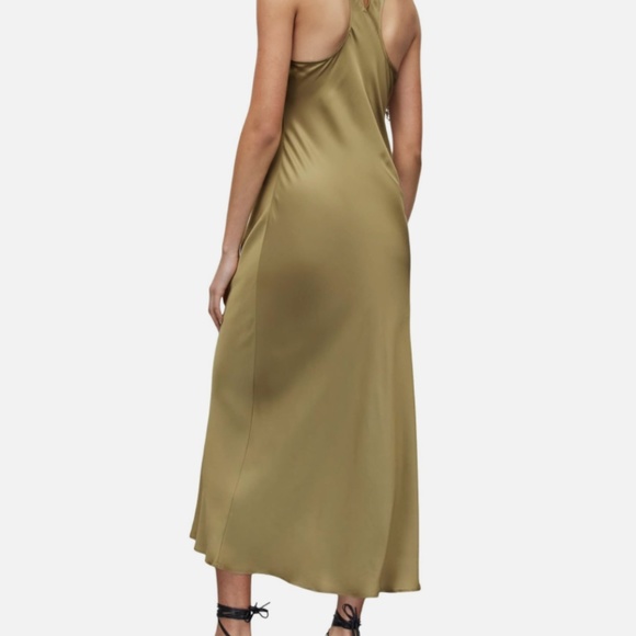 All Saints Bettina pale olive dress - Picture 3 of 3